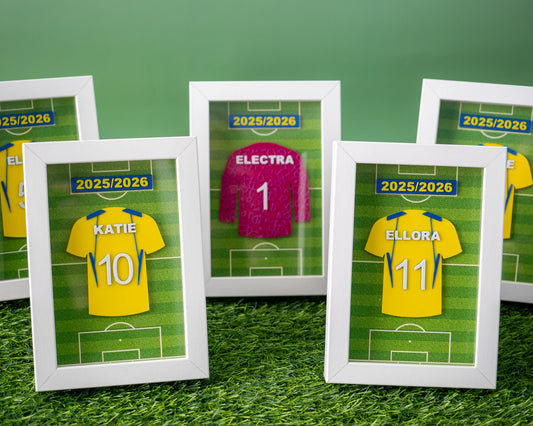 Personalised 3D Printed Framed Sports Shirt