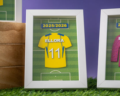 Personalised 3D Printed Framed Sports Shirt