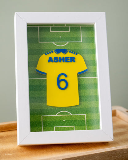 Personalised 3D Printed Framed Sports Shirt