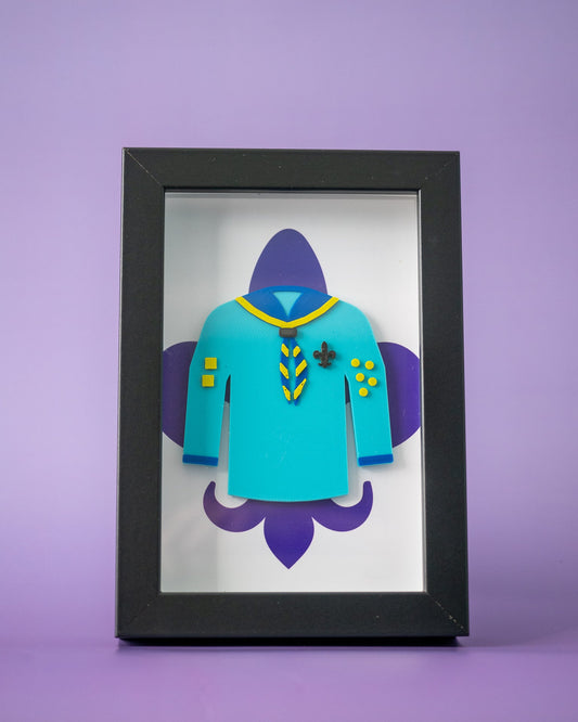 Personalised 3D Printed Framed Scouts Uniform