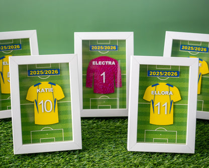 Personalised 3D Printed Framed Sports Shirt
