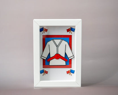 Personalised 3D Printed Framed Martial Arts Uniform 6x4