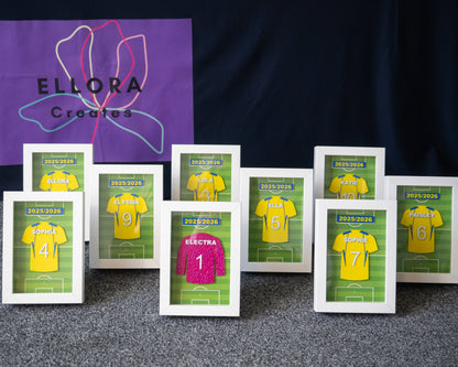 Personalised 3D Printed Framed Sports Shirt