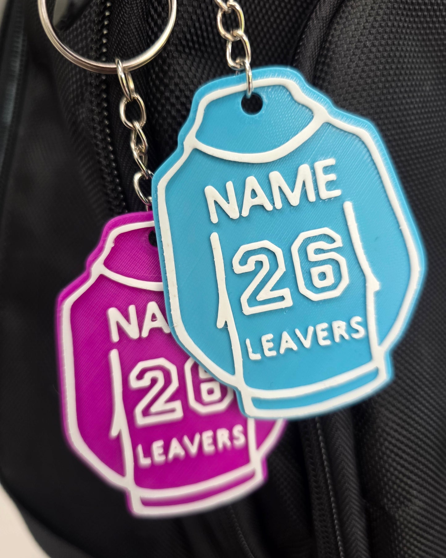 Personalised 3D Printed Leavers Hoodie Keyring