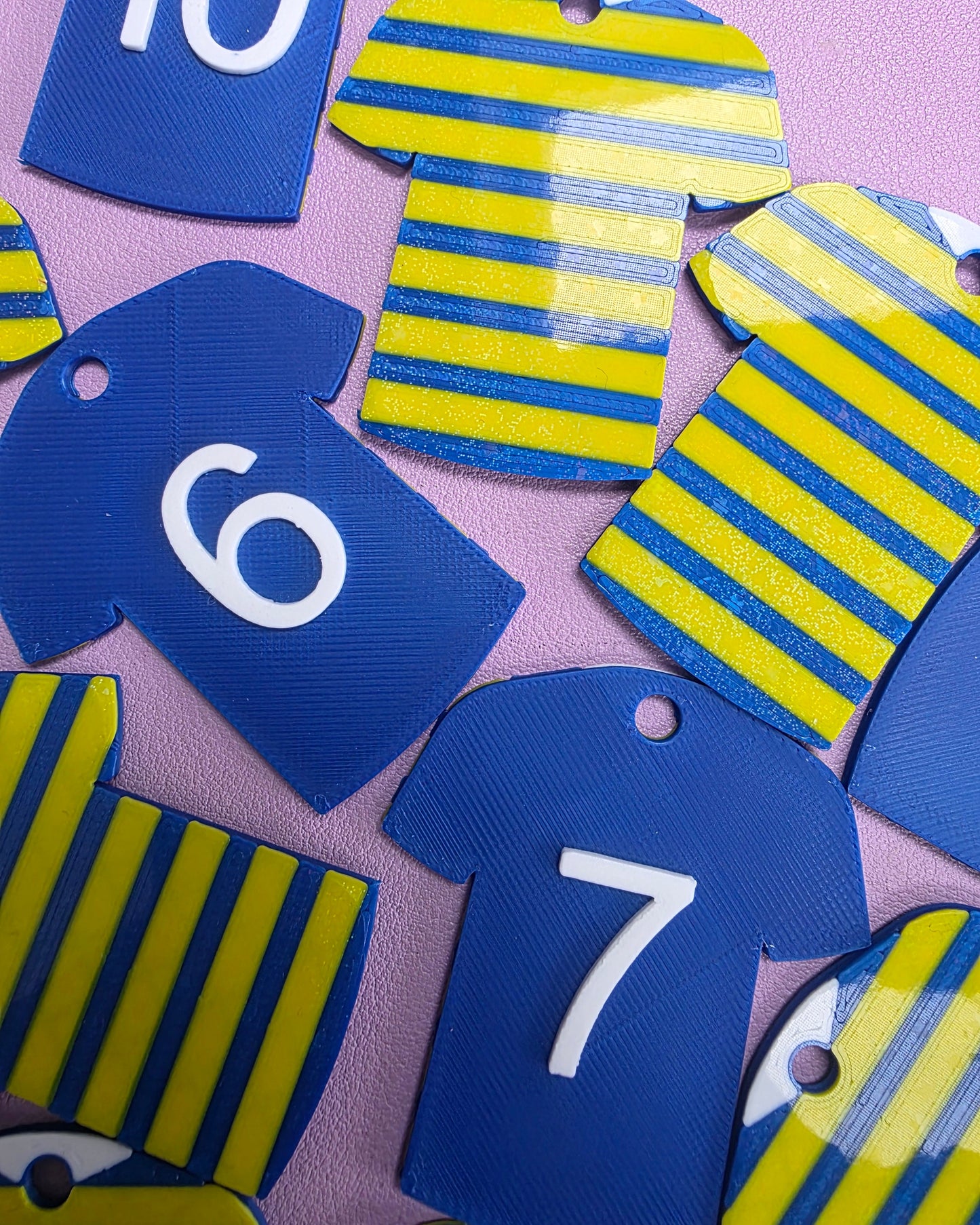 Club Inspired Personalised 3D Printed Sport Shirt Keyring