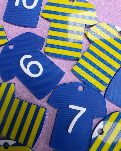 Club Inspired Personalised 3D Printed Sport Shirt Keyring