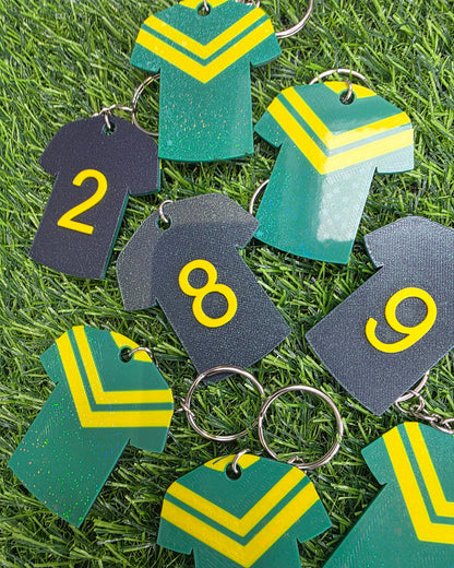 Personalised 3D Printed Sports Shirt Keyring