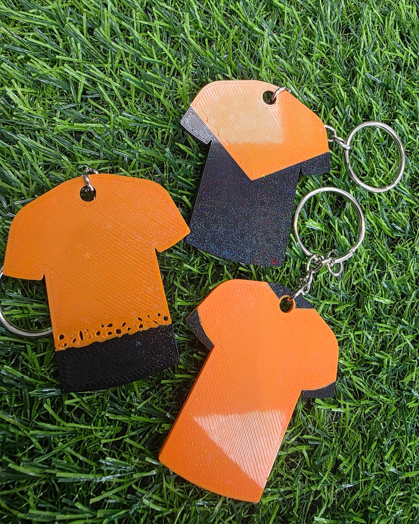 Personalised 3D Printed Sports Shirt Keyring