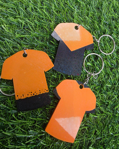 Personalised 3D Printed Sports Shirt Keyring