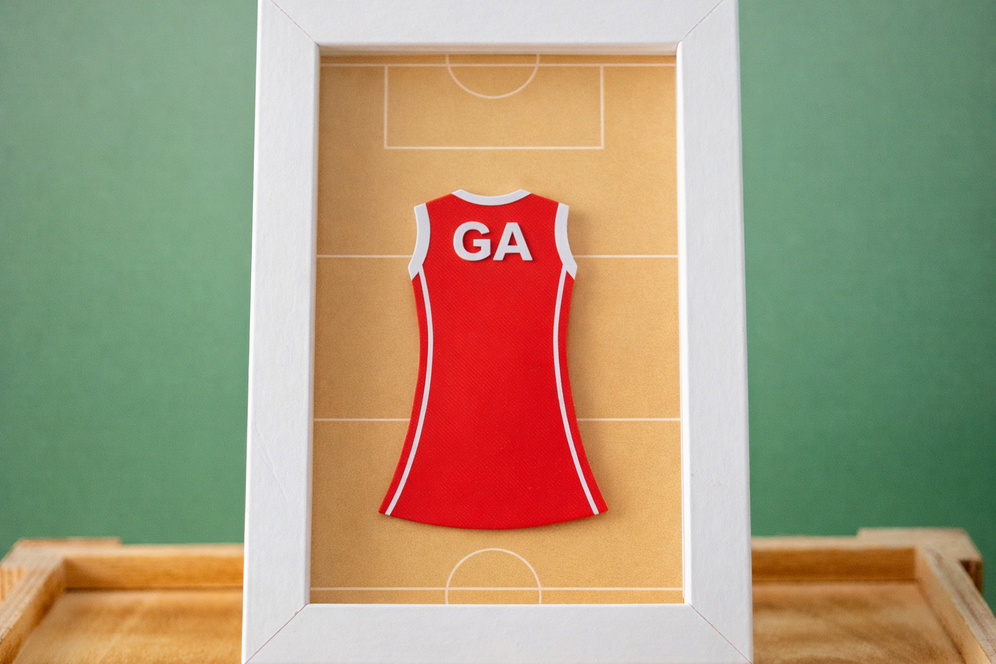 Personalised 3D Printed Framed Netball Uniform
