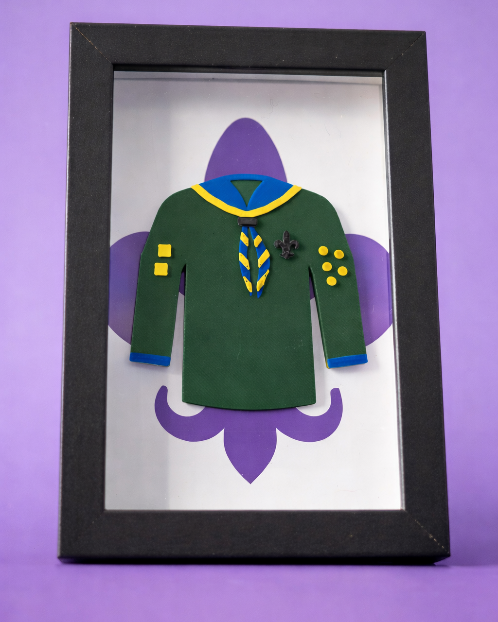 Personalised 3D Printed Framed Scouts Uniform