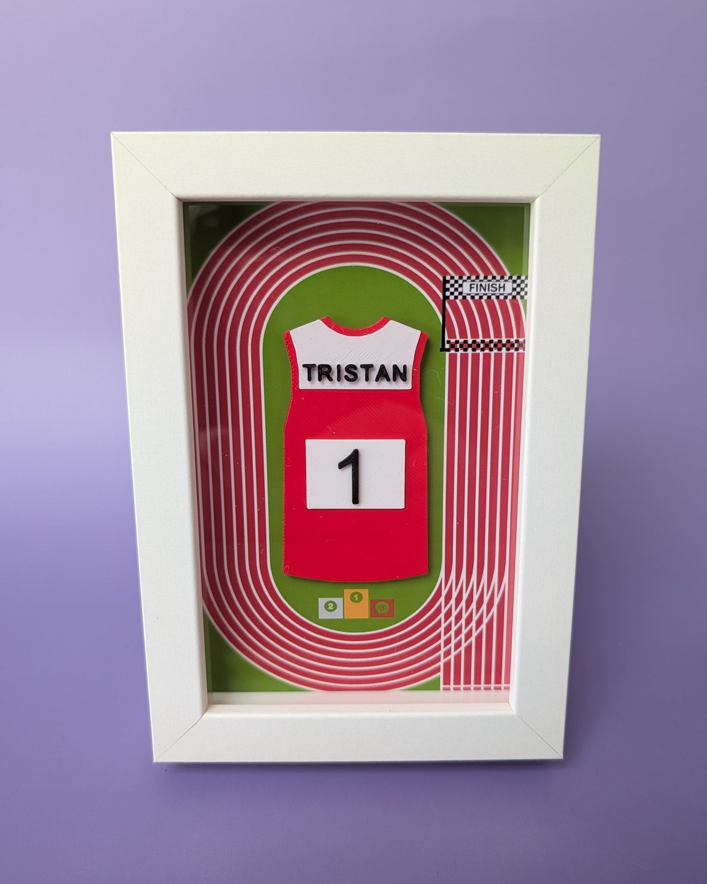 Personalised 3D Printed Framed Sports Shirt